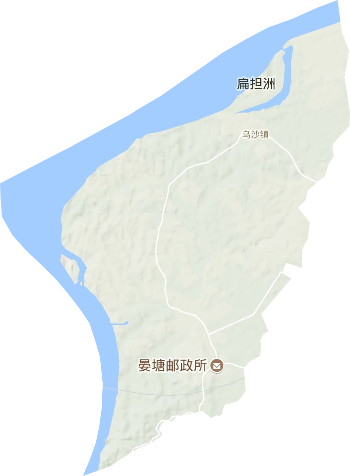 烏沙鎮(zhèn)地形圖