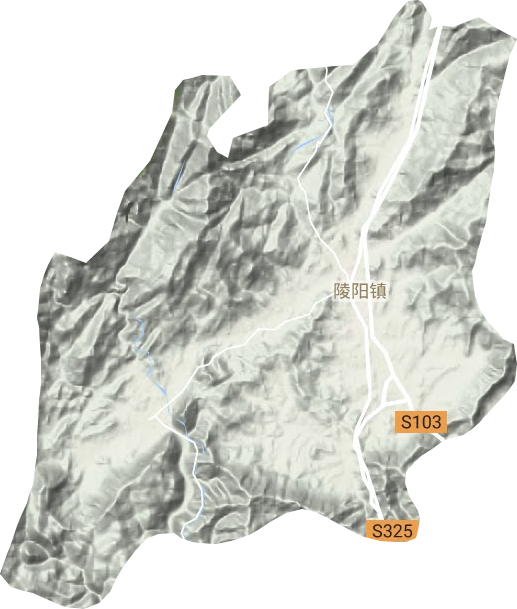 陵陽鎮地形圖