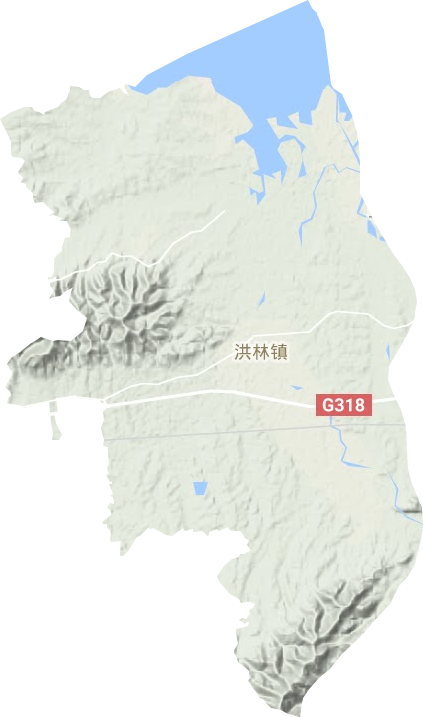洪林鎮地形圖