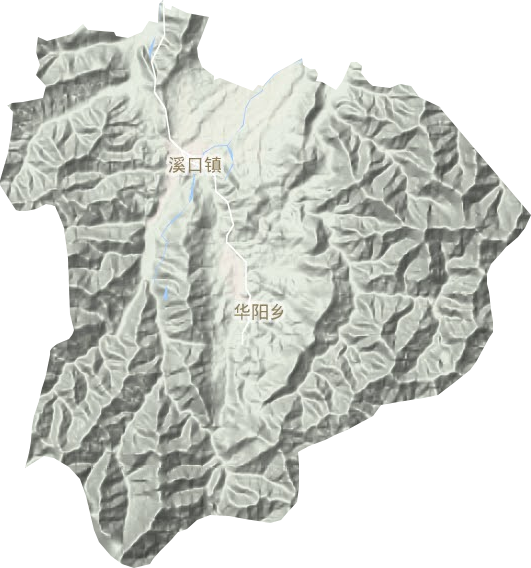 溪口鎮(zhèn)地形圖