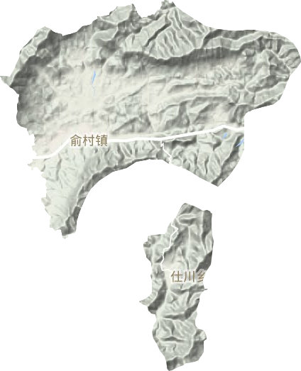 俞村鎮地形圖