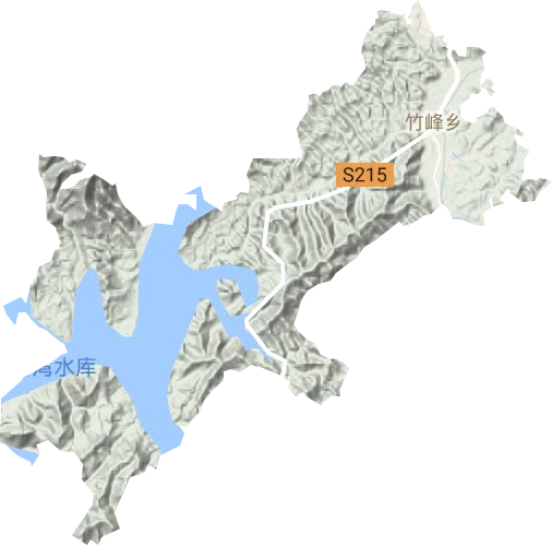 竹峰街道地形圖