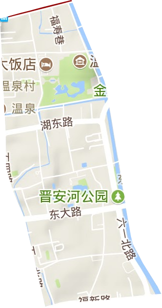 溫泉街道地形圖