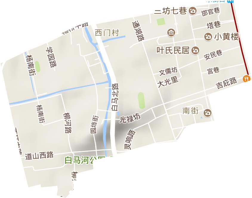 南街街道地形圖