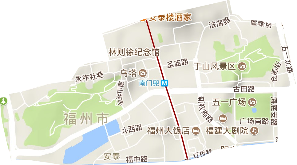 安泰街道地形圖