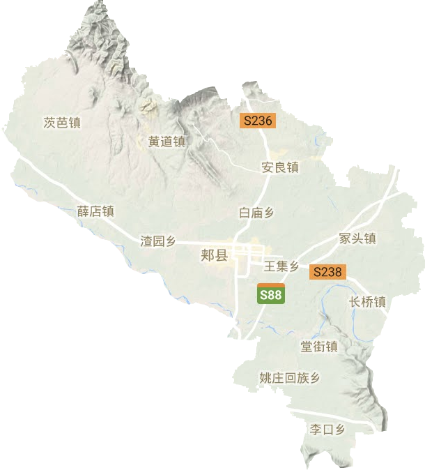 郟縣地形圖