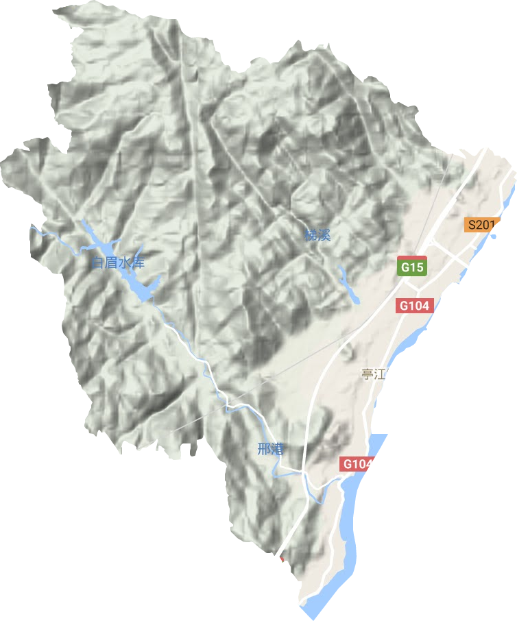 亭江鎮(zhèn)地形圖