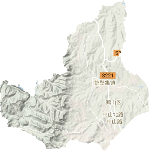 鶴山區地形圖