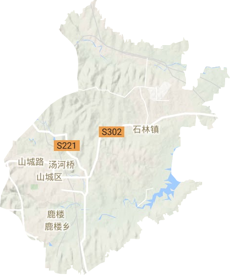 山城區(qū)地形圖