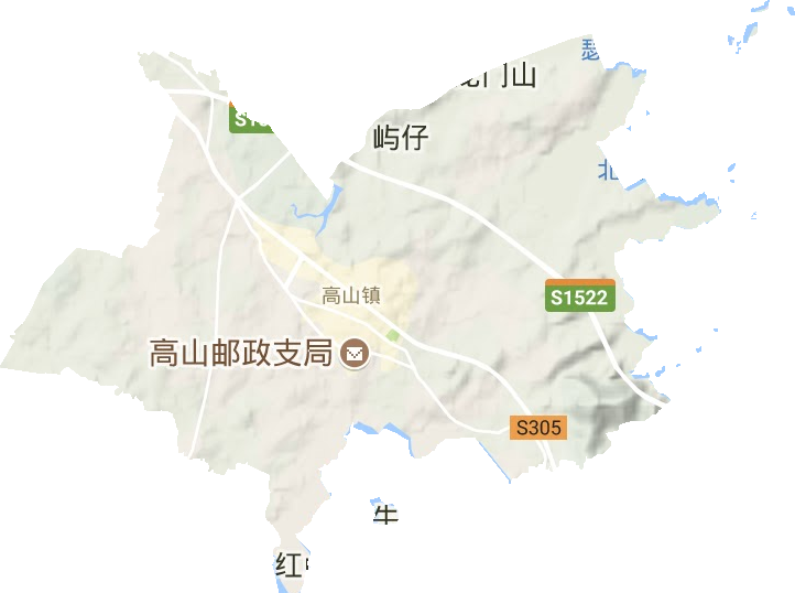 高山鎮(zhèn)地形圖