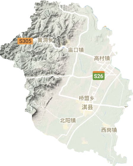 淇縣地形圖