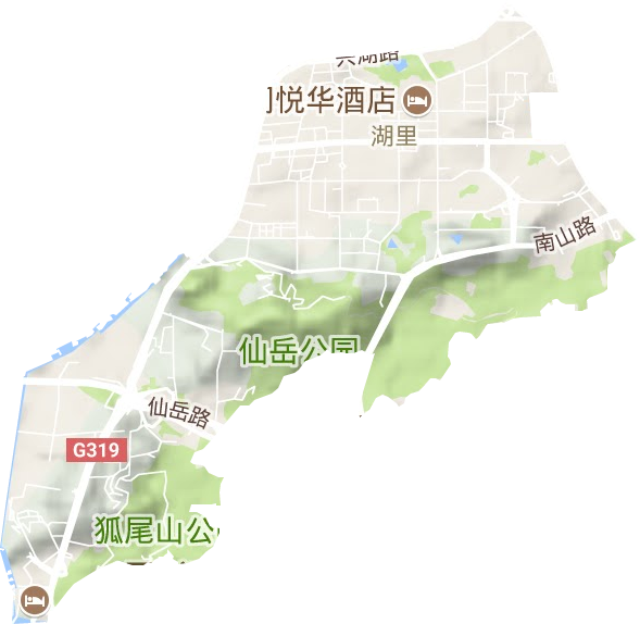 湖里街道地形圖