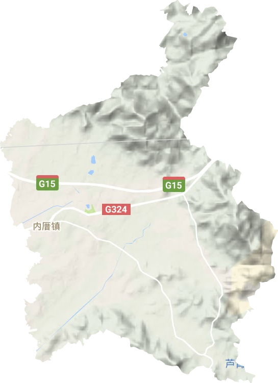 內(nèi)厝鎮(zhèn)地形圖