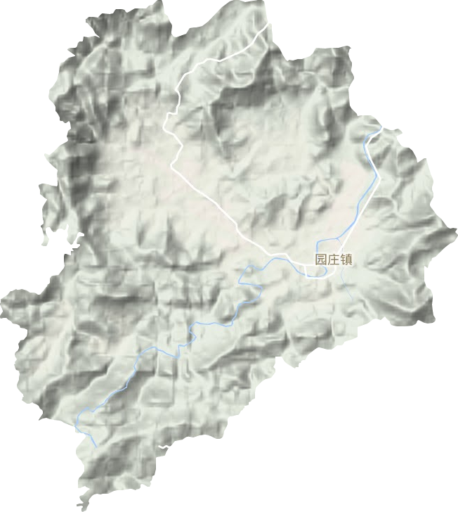 園莊鎮(zhèn)地形圖