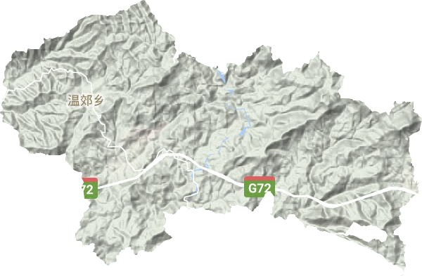溫郊鄉地形圖