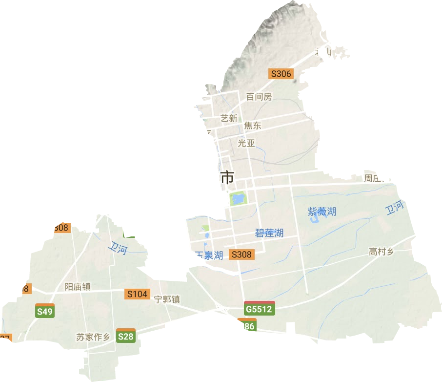 山陽(yáng)區(qū)地形圖