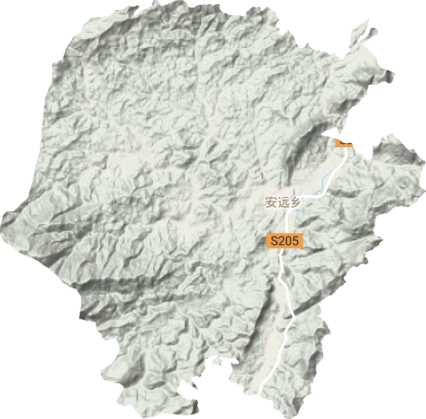 安遠鎮地形圖