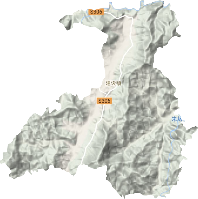 建設鎮地形圖
