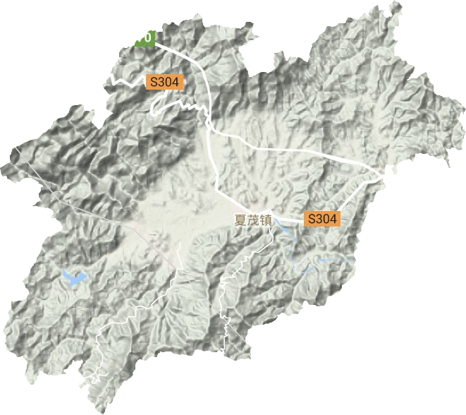 夏茂鎮(zhèn)地形圖