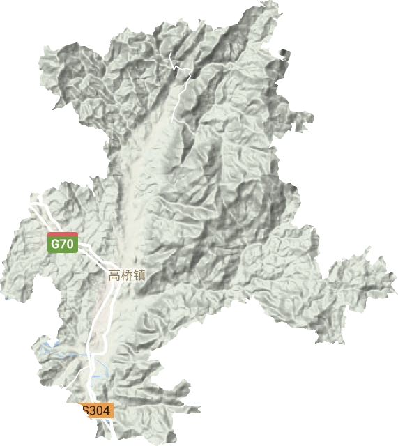高橋鎮(zhèn)地形圖