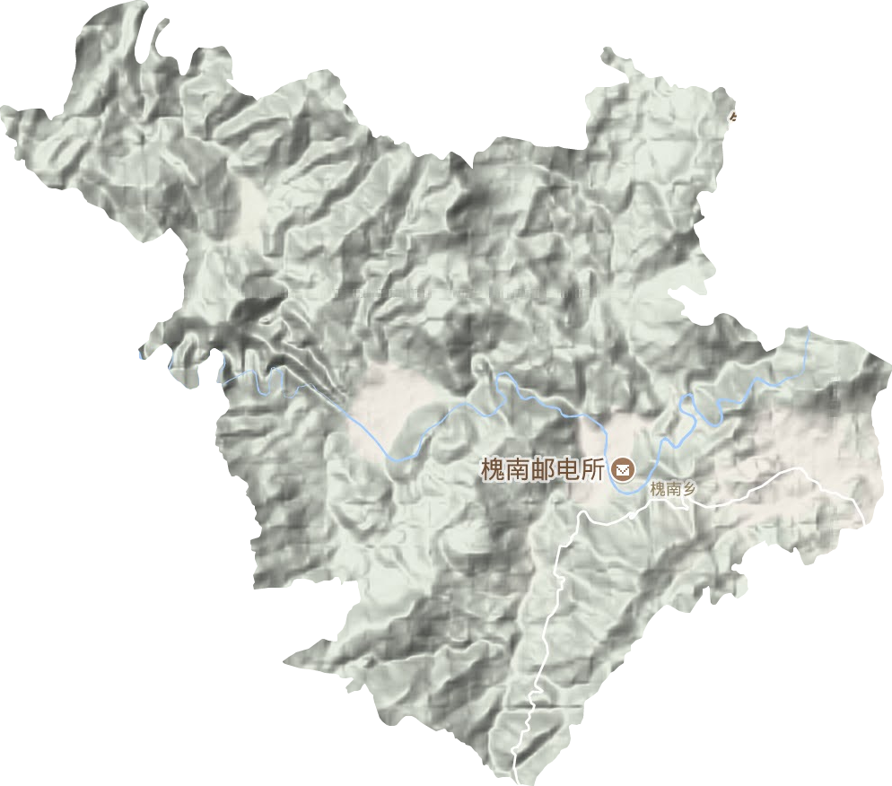 槐南鎮地形圖