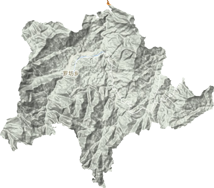 羅坊鄉地形圖