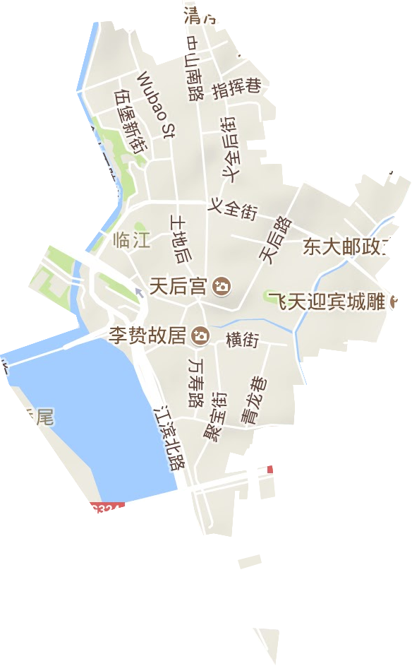 臨江街道地形圖