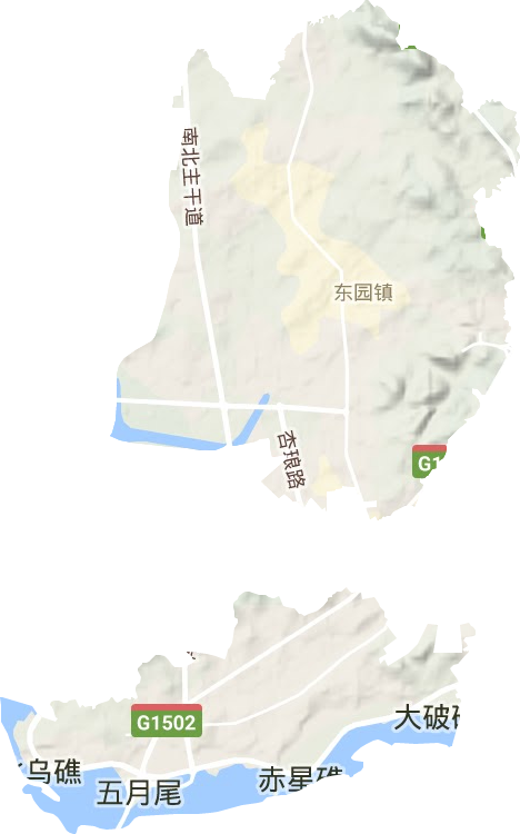 東園鎮地形圖