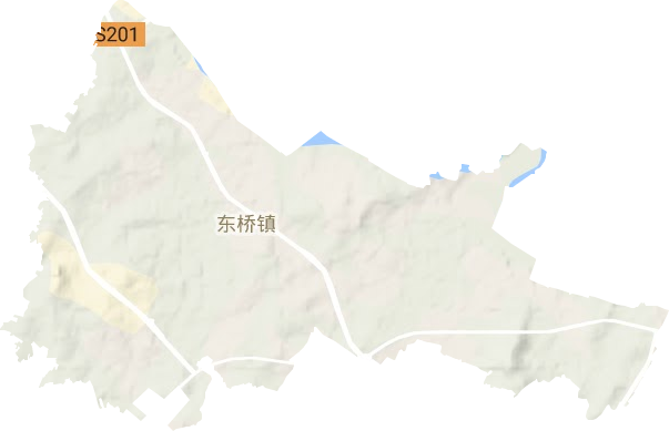 東橋鎮(zhèn)地形圖