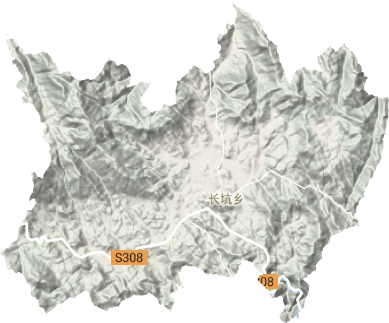 長坑鄉地形圖