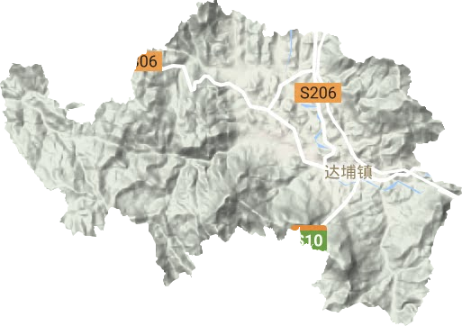 達埔鎮地形圖