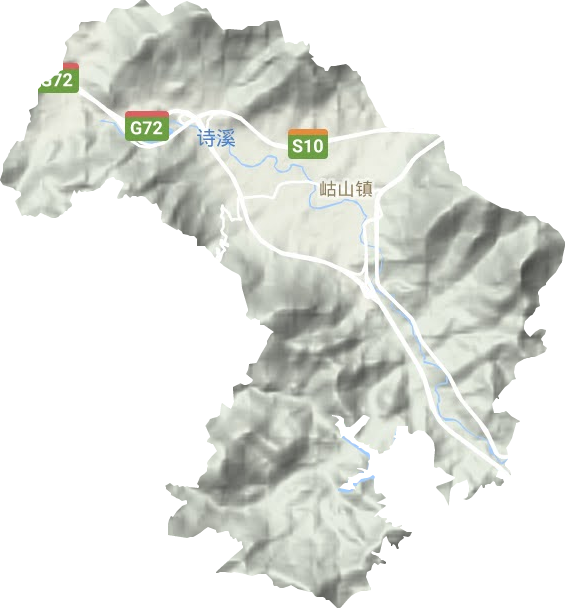 岵山鎮(zhèn)地形圖