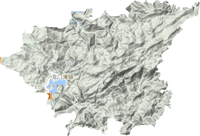 龍門灘鎮(zhèn)地形圖