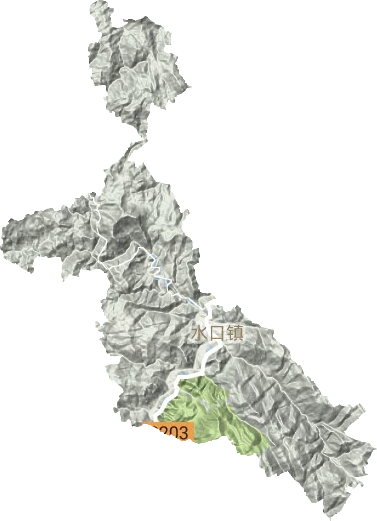 水口鎮(zhèn)地形圖