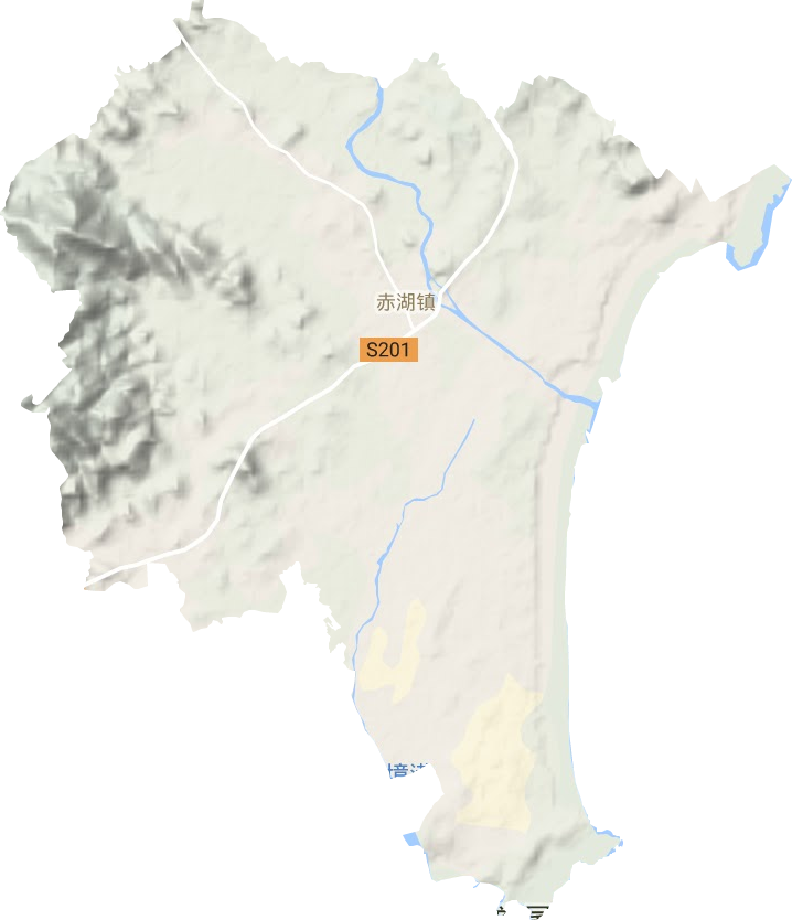 赤湖鎮(zhèn)地形圖