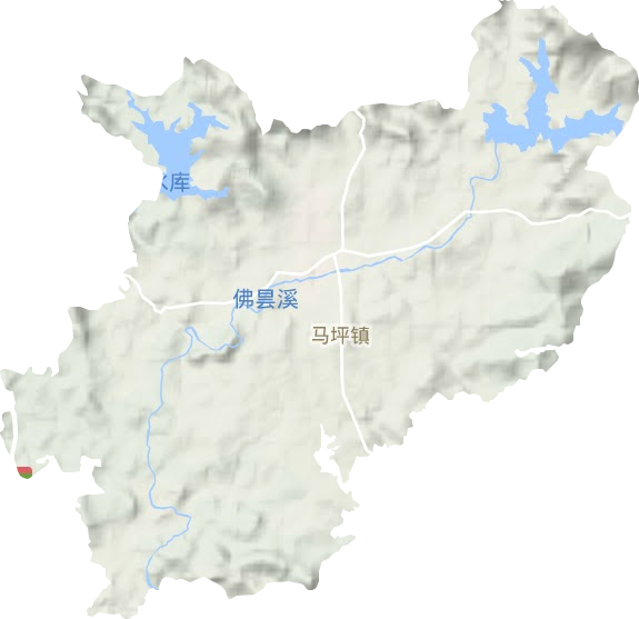 馬坪鎮地形圖