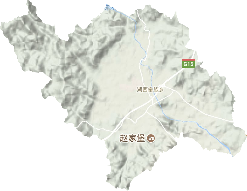 湖西畬族鄉地形圖