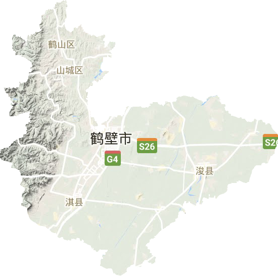 鶴壁市地形圖