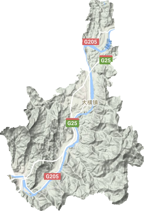 大橫鎮地形圖