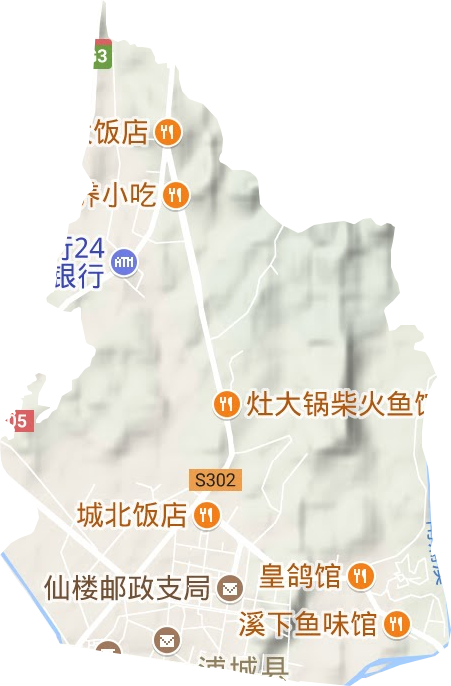 南浦街道地形圖