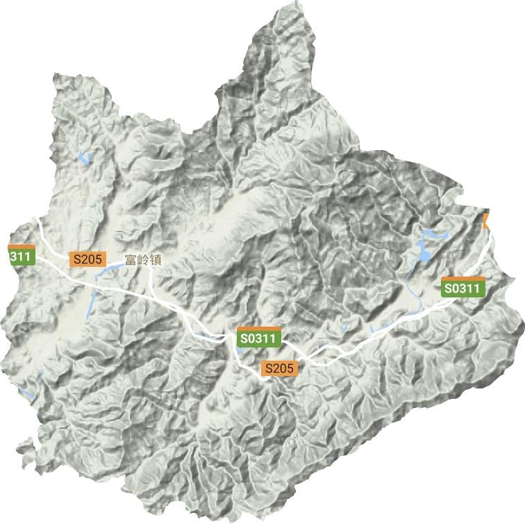 富嶺鎮地形圖