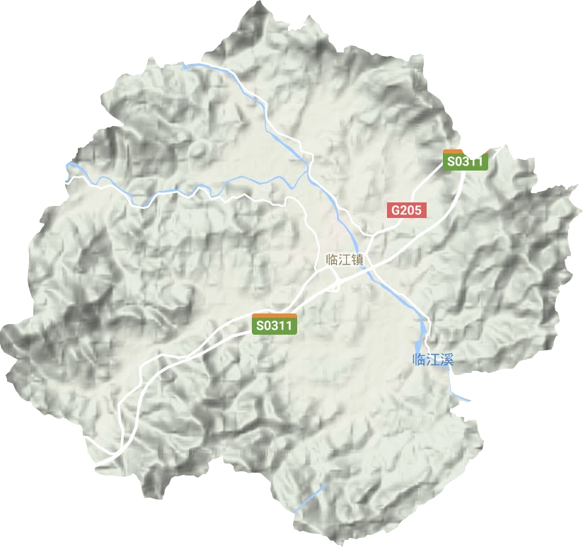 臨江鎮地形圖