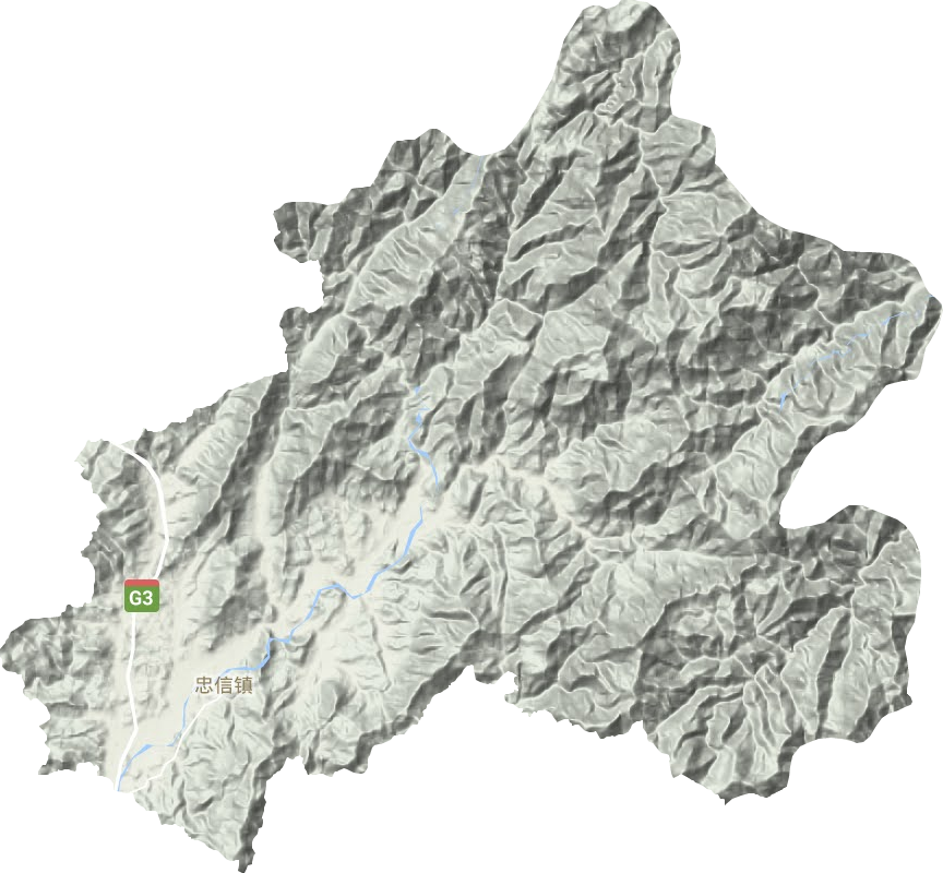 忠信鎮地形圖
