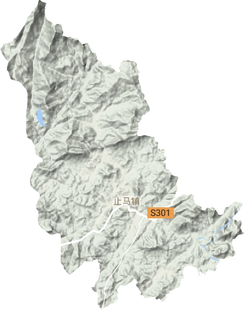 止馬鎮地形圖