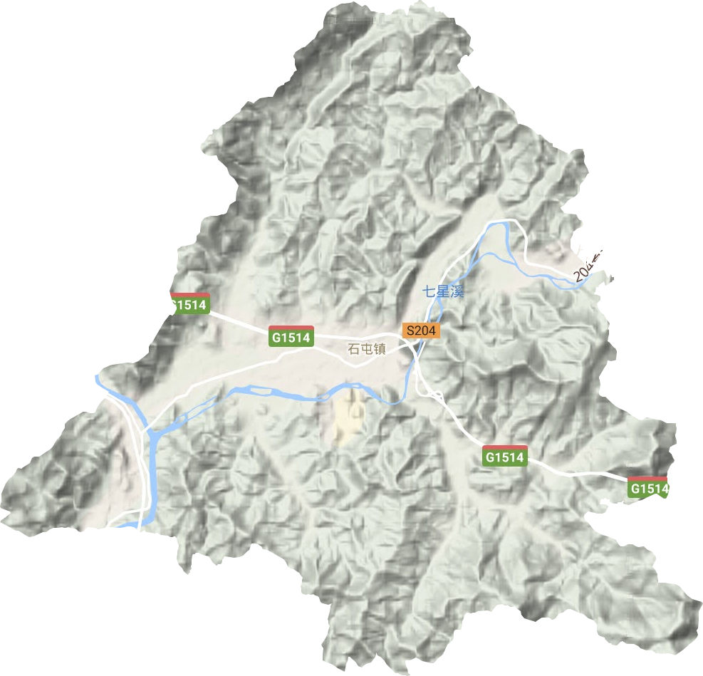 石屯鎮(zhèn)地形圖