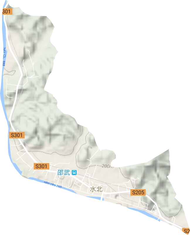 水北街道地形圖