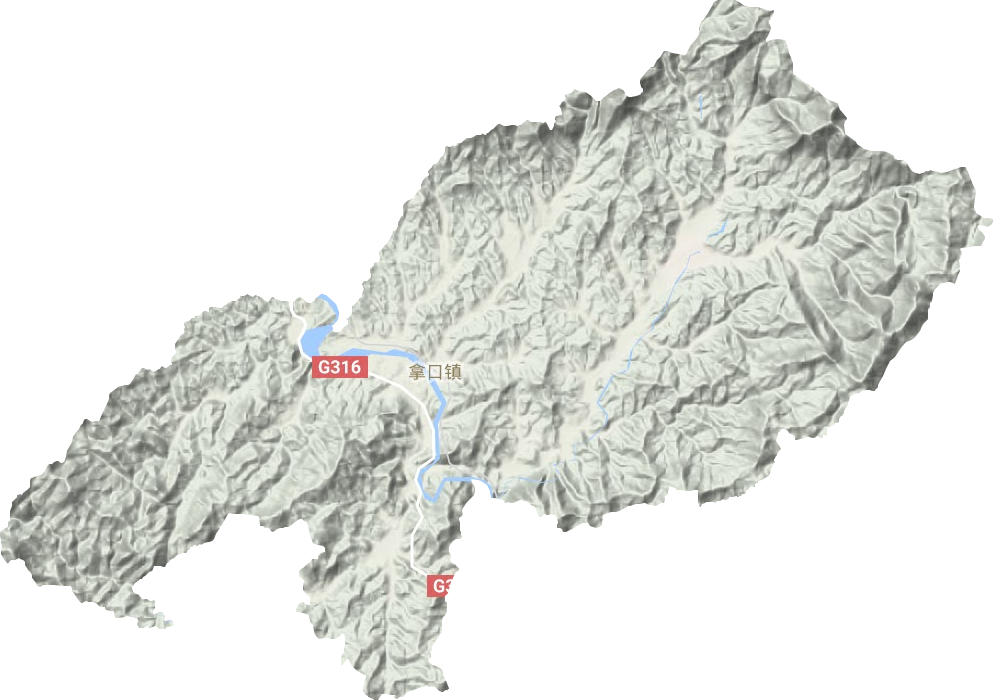 拿口鎮(zhèn)地形圖