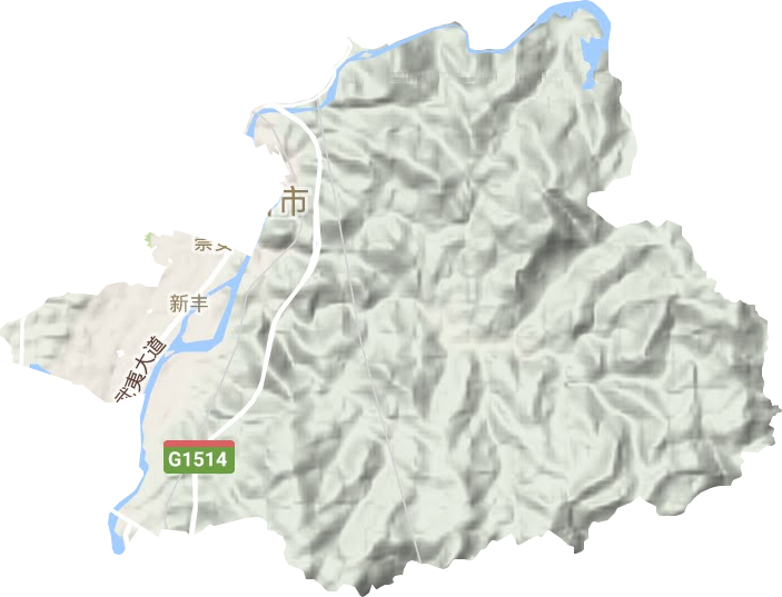新豐街道地形圖