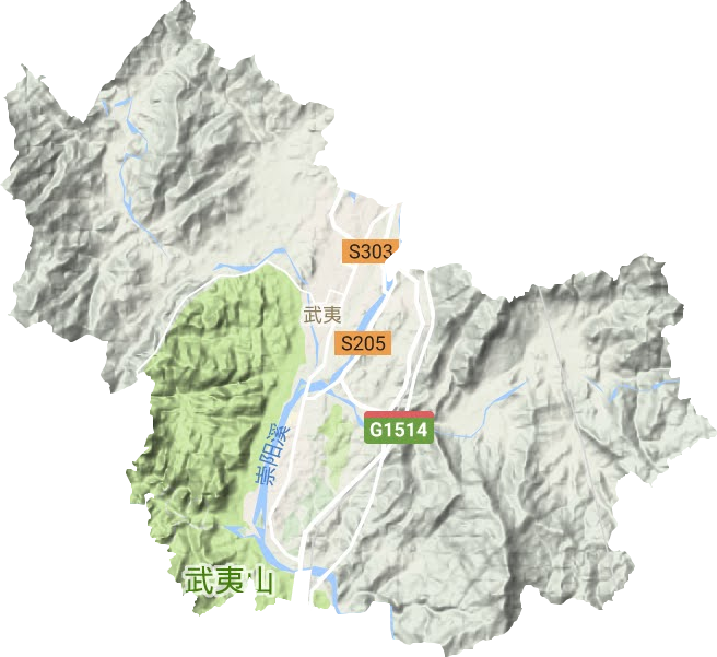 武夷街道地形圖