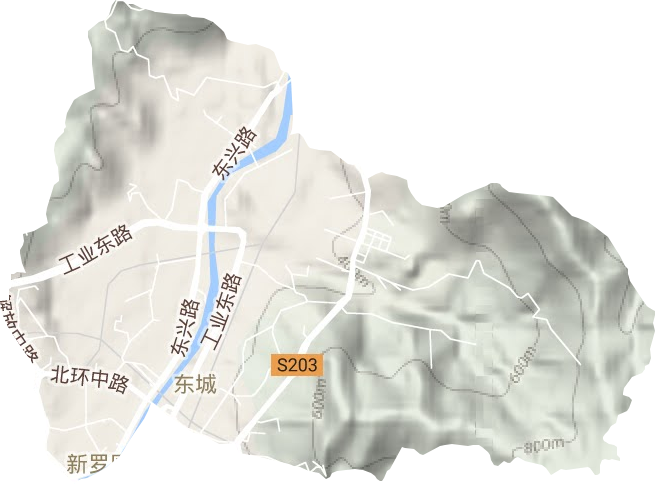東城街道地形圖